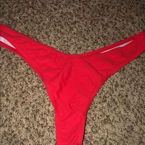 Red thong bikini bottoms